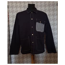 Chaqueta tipo camisa Mads Norgaard azul de algodón XL Azul