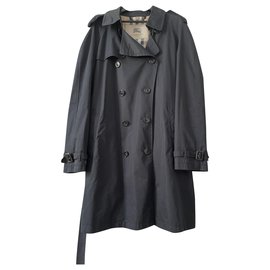 Burberry-Burberry men's trench coat-Black