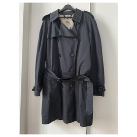 Burberry-Burberry men's trench coat-Black