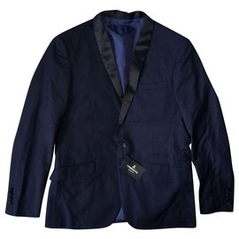 Torrente-TORRENTE Couture Homme Cos 08 Blazer de paletó azul escuro NOIR-Azul escuro