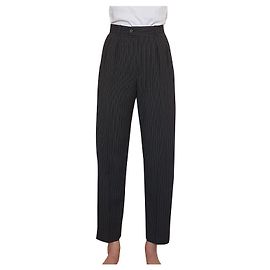 Vintage Yves Saint Laurent Left bank pants, black and white striped Black