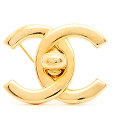 Chanel GOLDEN CC LOCKER M Dourado