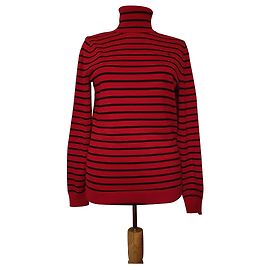 Ralph Lauren Polopullover Rot Gestreift Baumwolle Rot