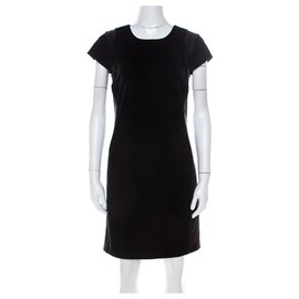 Diane Von Furstenberg-DvF Pelle Leather knit suit dress-Black