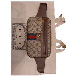 Gucci-Ophidia GG belt bag-Brown