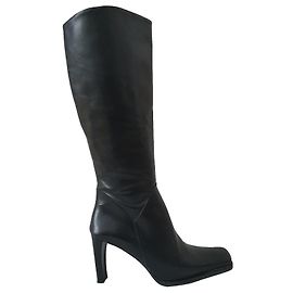 Botas de punta cuadrada - ¡Vintage! Negro