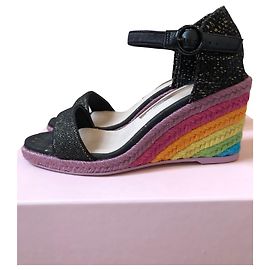 Sophia Webster Espadrillas Lucita nere e multicolori Nero Rosa Blu Multicolore D'oro Verde Arancione Porpora Giallo