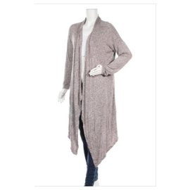 Autre Marque-JOAN VASS New York - Novo com Cardigan Tag Long Grey, Tamanho XL-Cinza