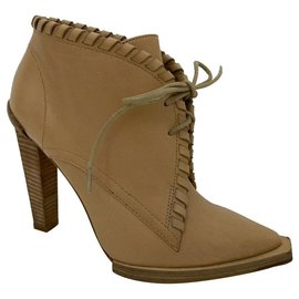 Alexander Wang-Lace up ankle boots-Light brown