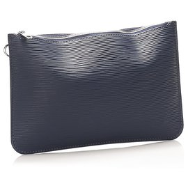 Louis Vuitton-Louis Vuitton Blue Epi Neverfull Pouch-Blue,Navy blue
