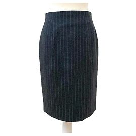 Yves Saint Laurent Saia lápis YSL com riscas Cinza