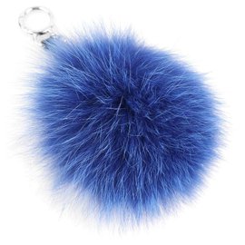 Fendi-Fendi Bijoux de sac Pompon-Blue