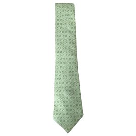 Hermès-Gravata Hermes Verde-Verde