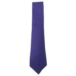Hermès-Corbata Hermes Violeta-Púrpura