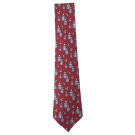 Hermès-Hermes Tie Red-Vermelho