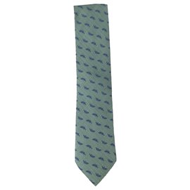 Hermès-Gravata Hermes Verde-Verde