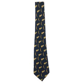 Hermès-Hermes Blue Tie-Blue