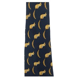 Hermès-Hermes Blue Tie-Blue
