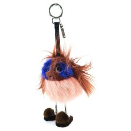 Fendi-Fendi Bijoux de sac Pompon-Brown