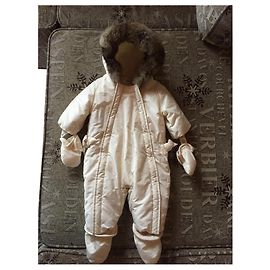 Baby Dior Uma peça Jacket Fora de branco
