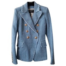 Balmain-Magnifica giacca blazer blu Balmain Paris-Blu