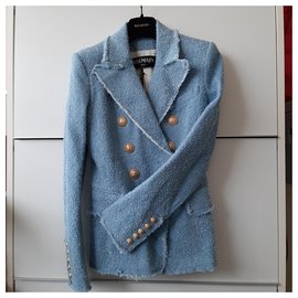 Balmain-Magnífica chaqueta blazer azul Balmain Paris-Azul