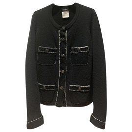Chanel Strickjacke Schwarz