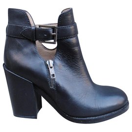 Ash leather ankle boots black 37 Black