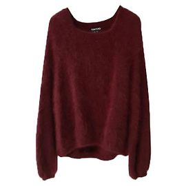 Tom Ford Burgunder Angora Sweater Gr.l Bordeaux