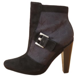Calvin Klein Square toe ankle boot Black