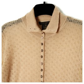 Louis Vuitton Chain motif sweater Cream Wool ref.384218 - Joli Closet