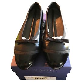Stuart Weitzman Capture Sapatilhas de pele preta 40 Preto