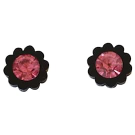 Chanel-Boucles d'oreilles-Noir,Rose