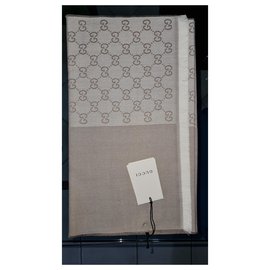 Gucci-gucci beige scarf-Beige