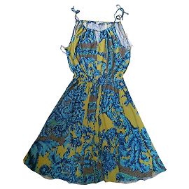 Vestido Versace em viscose estampado Multicor