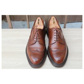 JM Weston-JM WESTON TRIPLE LEATHER SOLE SHOES 8 D-Brown