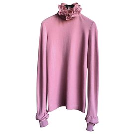 Chanel-Paris-Salzburg lionheads ruffle sweater-Pink