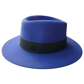 MAISON MICHEL Felt hat Petrol blue TL Blue