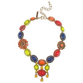 Oscar de la Renta fabuleux collier multicolore Multicolore