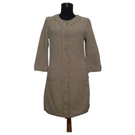 Bruno Manetti Strickjacke Beige Baumwolle Größe 44 Beige