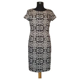 Vestido Luisa Cerano cinza de algodão e elastano Multicor Cinza