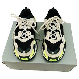 Baskets Balenciaga Beige en Daim de Cerf 38 Beige