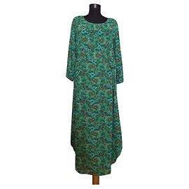 Robe longue à fleurs Noa Noa Verte Multicolore Vert