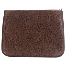 Loewe Dark Brown Fur Zipper Bag Dark brown