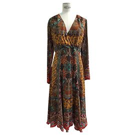 Etro langes Seidenkleid Paisley Andere