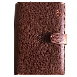 Cartera Loewe Marrón Oscuro Piel Marrón oscuro