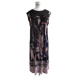 Robe Lanvin imprimée fluide à sequins et strass Autre