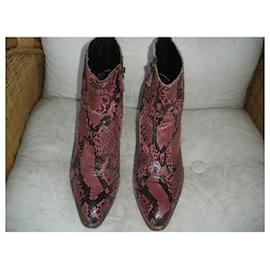 Vintage-Botas de tornozelo-Mostarda