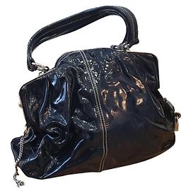 Dolce & Gabbana Blue Leather Handbag Blue