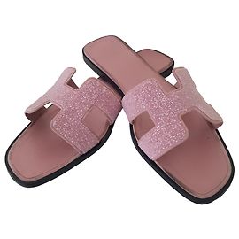 Hermès ORAN nubuck crystal Swarovski Pink